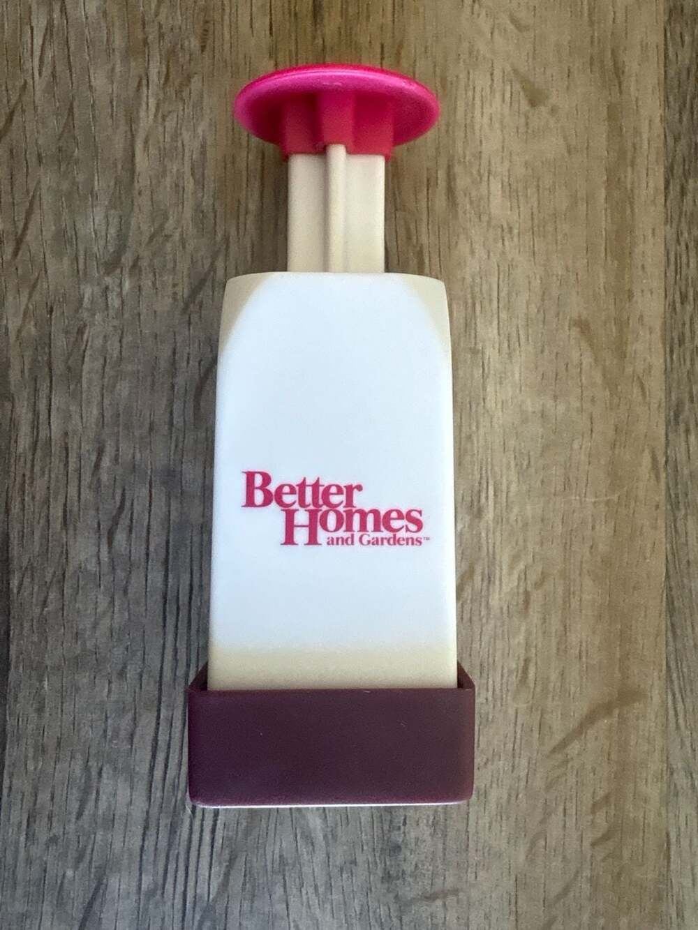 Better Homes and Gardens White and Magenta Butter Hugger Slicer Dispenser